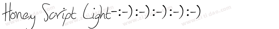 Honey Script Light字体转换